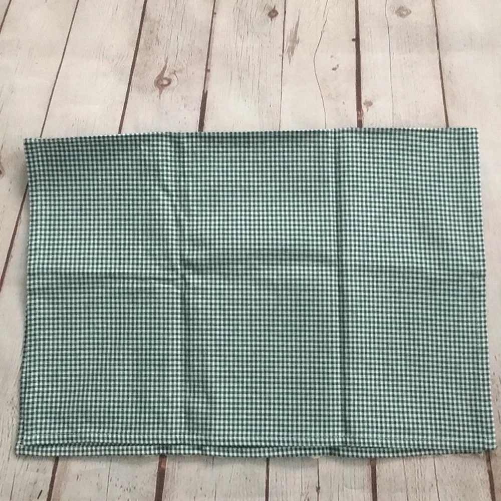 Vintage Green Plaid Watermelon Hand Towel